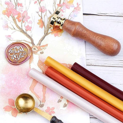 Wax Sealing Sticks, ONWINPOR 10pcs Glue Gun Wax Seal Sticks for Wax Seal Stamp, Melting Wax Seal Sticks for 0.43'' Glue Gun Wax Sealing Sticks (Champagne Gold)