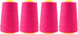 Mandala Crafts 4 Pack of Serger Threads Cones Spools - 40S/2 24000 Yards Polyester Hot Pink Threads for Sergers Machine and Overlock Quilting Sewing Machine
