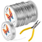 16 Gauge(1.5mm) Aluminum Wire 164 Feet(50M) KSVZS Bendable Metal Wire for Crafts, Sculpting, Armature, Jewelry Making【3-in-1】+18Gauge(1.0mm) 32.8Ft(10M)+1 Pliers(Silver)…