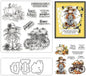 Halloween Clear Silicone stampReusable Stamp with Pumpkins, Skulls, Bats, Santa Claus, and Holiday Designs. Used for Making Cards, scrapbooks, and DIY templates (Scarecrow)