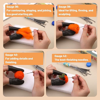 82PCS Needle Felting Tools, Needle Felting Needles, 4 Sizes Felting Needles with Needle Bottle Felting Tool Holders, Complete Needle Felting Supplies for Beginner Professional