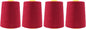 Mandala Crafts 4 Pack of Serger Threads Cones Spools - 20S/2 24000 Yards Polyester Cranberry Threads for Sergers Machine and Overlock Quilting Sewing Machine
