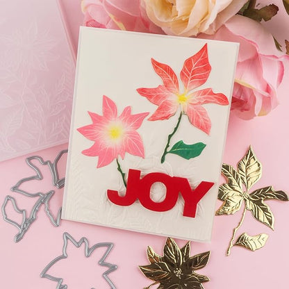BAOFALI 3D Embossing Folder and Metal Die Set for Card Making,Maple Leaf Embossing Template Paper Card Embossing Stencil for DIY Scrapbooking Photo Album Card Paper Craft Decoration