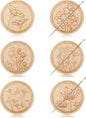 TXIN 6-Piece Magnetic Needle Nanny - Flower Patterned Needle Keepers for Cross Stitch, Embroidery, Crafts & Needlework Supplies