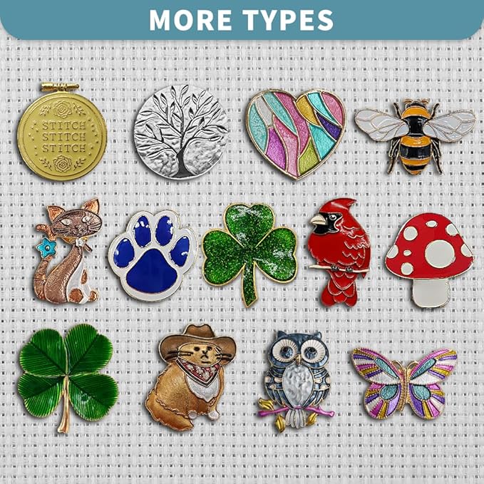 Magnetic Needle Minder Magnet Embroidery Accessories and Supplies Embroidery Needle Holder Cross Stitch Holder Needlework Supplies (Cardinal) (Bee)
