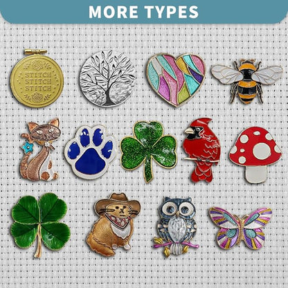 Magnetic Needle Minder Magnet Embroidery Accessories and Supplies Embroidery Needle Holder Cross Stitch Holder Needlework Supplies (Cardinal) (Brid)