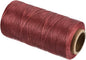 MECCANIXITY Waxed Thread,284 Yard 0.8mm 150D Flat Wax Thread Polyester Waxed String for Leather Sewing Hand Weaving Book Binding Home Decoration,Deep Red