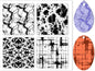 CHGCRAFT Marble Silicone Clay Texture Mat - Square Silicone Texture Stamps for DIY Clay Jewelry & Decorative Card Making