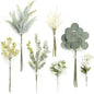 Serra Flora Artificial Greenery Spray Box Set(Pack of 46pcs) with 7 Kinds of DIY Wedding Bouquet Filler Table Centerpieces and Floral Arrangement (Dusty Green)