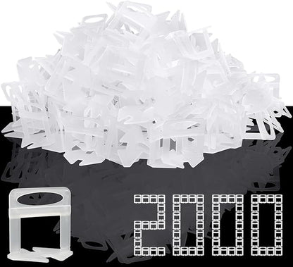 DGSL Tile Leveling System, 2000-Piece 1/16" Tile Spacers Clips Tile Tools, Tile Installation Tools for Professional Ceramic Tile and Stone Installation