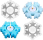 2PCS Christmas Resin Molds Snowflake Silicone Resin Mold for Tea Lights Epoxy Resin Mold for Home Table Decorations Xmas Decor
