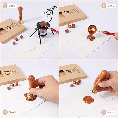 Glue Gun Sealing Wax Sticks for Wax Seal Stamp - Metallic Champagne Gold, Great for Wedding Invitations, Cards Envelopes, Snail Mails, Wine Packages, Christmas Gift Ideas, Pack of 10