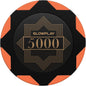SLOWPLAY Nash Clay Poker Chips, 14 Grams Heavyweight Clay Composite, 40mm Large Chips in Bulk, Pack of 50 with Denomination of 5000