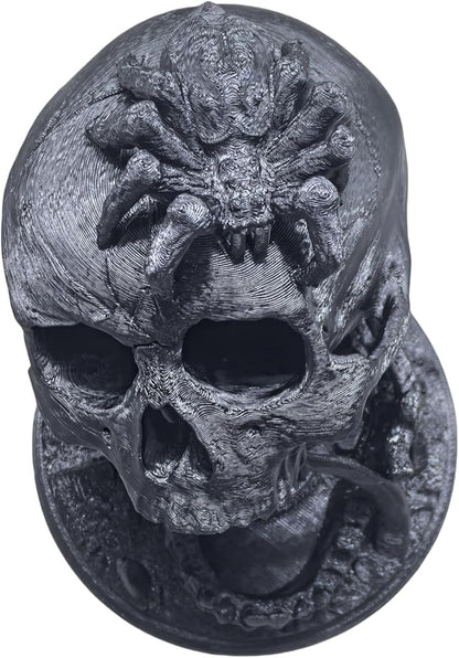 Skull Dice Tower Dungeons and Dragons RPG abletop Roleplaying Game Jail D&D (Random 7PCS D20 Dice Set Included) Black