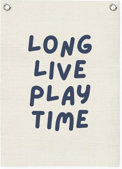 Play Room Wall Decor,Long Live Boyhood Linen Canvas Banner,Playroom Decor Wall Hanging Banner Flag Decor for Toddler Boy Kids Room Nursery Playroom Bedroom 18x25 Inch
