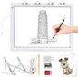 A3 Light Pad with Foldable Stand, UL Certified Adapter, 8000 Lux Super Bright Ultra Thin Pad for Cricut Weeding Vinyl, Artist Drawing Light Box/Board/Table for Tracing, Sketching - White