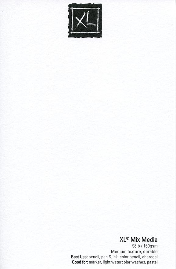 Canson XL Series Mixed Media Pad, Side Wire, 11x14 inches, 60 Sheets – Heavyweight Art Paper for Watercolor, Gouache, Marker, Painting, Drawing, Sketching