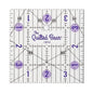 The Quilted Bear Quilting Rulers - Transparent Acrylic Non Slip Quilting, Patchwork & Sewing Ruler with Clear Black Lines & 30, 45 & 60 Degree Angles for Perfect Accuracy & Precision (4" x 4")