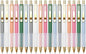 Linbsunne Ballpoint Pens Black Medium Point 1mm with Super Soft Grip Ball Point Pen for Men Women Retractable(gold-18 pcs)