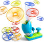 15 PCS Flying Disc Launcher Outdoor Indoor Game Toys Gifts for 3 4 5 6 7 Year Old Boys Kids, Outdoor Outside Game Toys for Boys Girls Ages 3-5 4-8, Ideal 3 4 5 6 Year Old Birthday Gifts