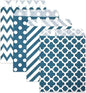 KEYYOOMY 100 Pcs Navy Blue Candy Buffet Bags Small Cookie Bags Polka Dot Paper Treat Bag for Wedding Birthday Party (5 inch x 7 inch)