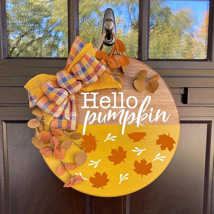 Fall Stencils for Painting on Wood 12” Autumn Stencils Hello Pumpkin Stencil Happy Thanksgiving Drawing Templates for Porch Sign Door Wreath Doormat