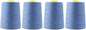 Mandala Crafts 4 Pack of Serger Threads Cones Spools - 20S/2 24000 Yards Polyester Steel Blue Threads for Sergers Machine and Overlock Quilting Sewing Machine