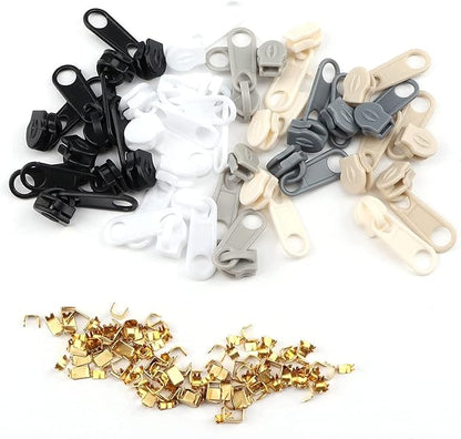 Zippers by The Yard for Sewing, DOITEM 2.8 mm Zippers 22.4 m Nylon Endless Zip Set with Slider and Zip for Sewing and Crafts – 6 Colors