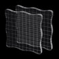 2-Piece Clear Stamp Blocks Set - 4 x 4 inch Wave-Like Acrylic Stamps with Grid Lines for Scrapbooking