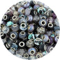 LAIDANLA Black Mix Large Hole Beads, 100pcs 14mm Round Resin, Plastic, Acrylic Loose Beads for Jewelry Making, Crafts & Decoration