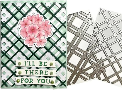 Mvchifay Cutting Dies Metal Stencils Scrapbooking Tool DIY Craft Carbon Steel Embossing Template for Paper Card Making (Rhombus Layer-14.3x11cm)