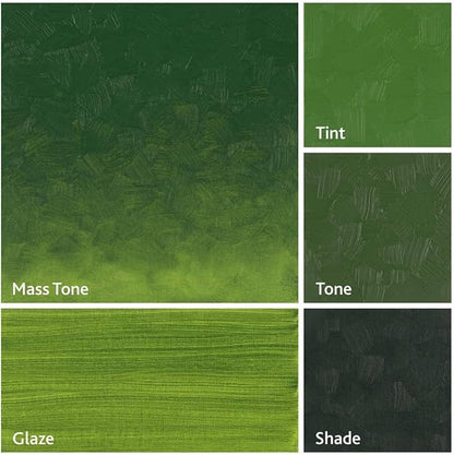 Tusc & Pine Artist Oil Paint - Sap Green, 150 ml, Non-Yellowing, Rich & Creamy Consistency, Maximum Pigment Load, Small Batch Milled Oil Paints Made in the USA for Professional Artists