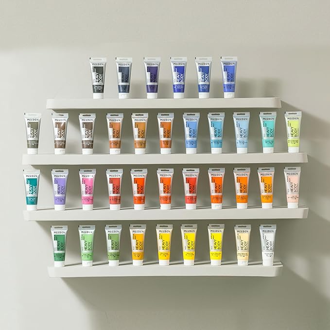 MEEDEN Acrylic Paint Yellow Pale: Bundled with Titanium White Color - 100ml/3.38oz x2 Bulk Heavy Body Acrylic Paint Tubes for Art Craft Painting