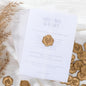 UNIQOOO 50 Sets Pre-Folded Vellum Jackets for 5x7 Invitation & Gold Eucalyptus Wax Seal Stickers, Wedding Invitations Wraps Bulk for Wedding Bridal Baby Shower Envelopes