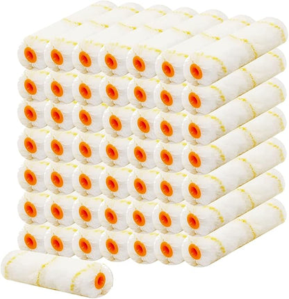 50 Pieces Paint Roller Cover, 6 inch Microfiber Roller Covers, Washable Covers for Roller Frame, House Painting Supplies, Naps for Paint Roller Brush for Painting Walls Ceilings
