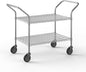 24" W x 36" L x 36" H Chrome Heavy Duty Utility Cart | 2-Tier | NSF Commercial Storage Rack Mobile Unit | Storage and Mobility Solution for Your Business
