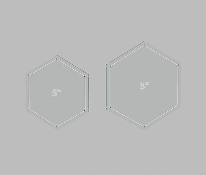 Hexagon Quilting Template Set - 5", 6", 7", 8" Sizes with 1/4" Seam Allowance - Durable Acrylic Templates for Quilting, Patchwork, Crafting, & Sewing Projects - Clear Templates for Accuracy