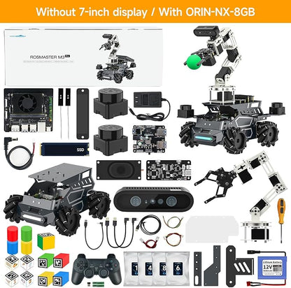 Yahboom ROS2 AI Robot Kit with Jetson Orin NX 8GB Super Large AI Model Supports 3D Mapping Navigation,Movelt Simulation,AI Vision,App Control