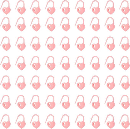 uxcell 400pcs Stitch Markers for Crocheting, Heart Shaped Crochet Marker Needle Clip Counter for Knitting Clothing Tag DIY Craft,Pink