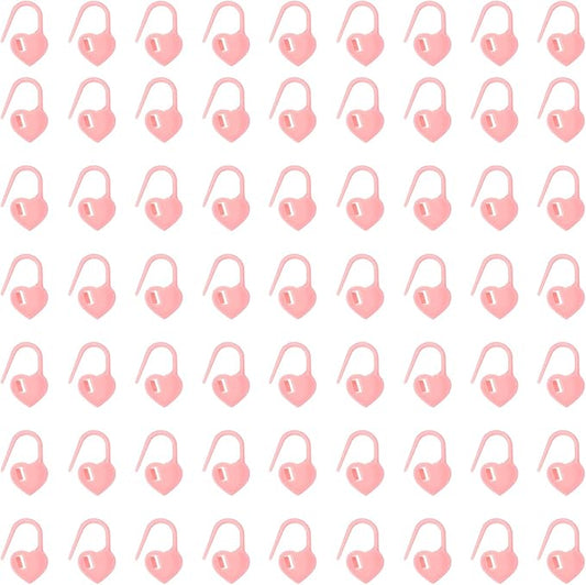 uxcell 400pcs Stitch Markers for Crocheting, Heart Shaped Crochet Marker Needle Clip Counter for Knitting Clothing Tag DIY Craft,Pink