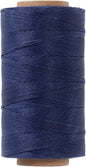 Round Waxed Polyester Thread 0.55mm, 440 Yards, Dark Blue, Stiff 3 Ply Leather Wax String for Hand Sewing, Beading, Knotting, Book Binding, Upholstery, Macrame Jewelry and Bracelets Making