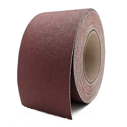 180 Grit Sandpaper Roll, 3 Inch x 49 Feet Emery Cloth Roll Aluminum Oxide Abrasive Paper Roll Continuous Sandpaper for Metalworking, Woodworker, Furniture Repair, Sanding Automotive Plumbing