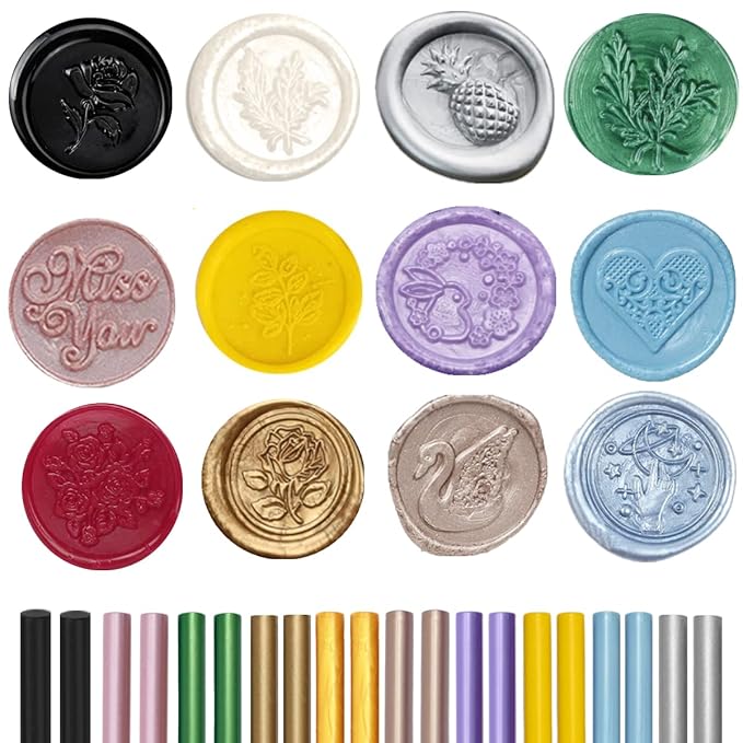 Pearl Purple Wax Sealing Sticks - 10pcs for Glue Gun and Seal Stamp, Melting Wax for 0.43'' Glue Gun