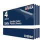 Trotec TroLase | 12"x20"x1/16", 4 Pcs | Light Blue/White | 2 Ply | Modified Acrylic | Laser Engraving Double Color Plastic Sheet | Engraving Blanks for Laser, Saw, Guillotine | Made in USA