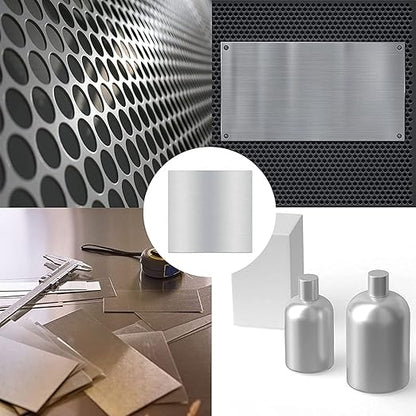 2Pack 6061 T651 Aluminum Sheet Metal 8 x 8 x 1/8(0.125") Inch Flat Plain Aluminum Plate Covered with Protective Film, 3mm Heat Treatable Rectangle Aluminum Metal Plate for Crafting, Industrial