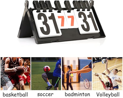 Portable Digital Scoreboard, Ping Pong Score Keeper Scoreboard for Tennis Soccer Football Sports, Sports Supplies Score Board for Games, Best Coaches Gifts Idea for Men, Boys