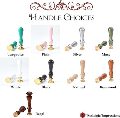 Custom Wax Seal Stamp Kit with Your Monogram & Name-Multiple Font Options-USA Handcrafted