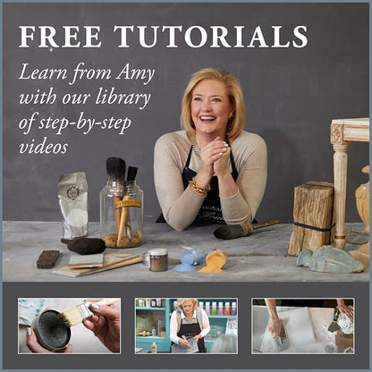 AMY HOWARD AT HOME Chalk-Based One Step Paint for Furniture, Cabinetry, Decor, Finish, and More | No Stripping, Sanding, or Priming | Ultra-Light Base | 16 Ounce | Serengeti Gray