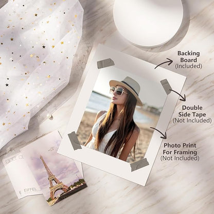 Egofine 14 Pack Mat Board, 8x10 Backing Board, Acid Free White Uncut Mat Board for Photos, Pictures, Frames, Artworks and Paints