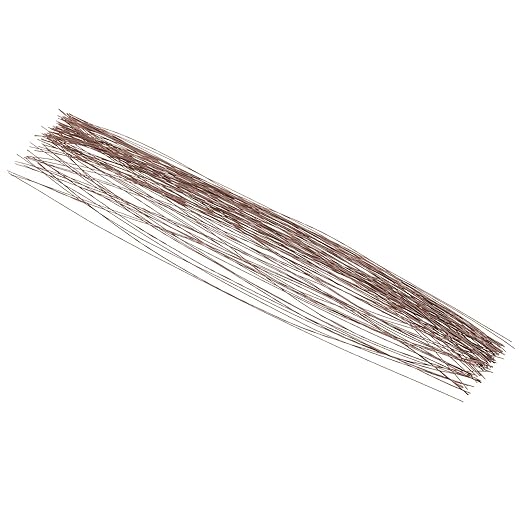 PATIKIL 30 Gauge 16" Floral Stem Wire, 100 Pcs Paper Wrapped Iron Artificial Flower Stem Accessories for DIY Bouquet Stem and Craft Decoration, Brown